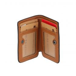 Porte-Cartes à Pression Léon en Cuir