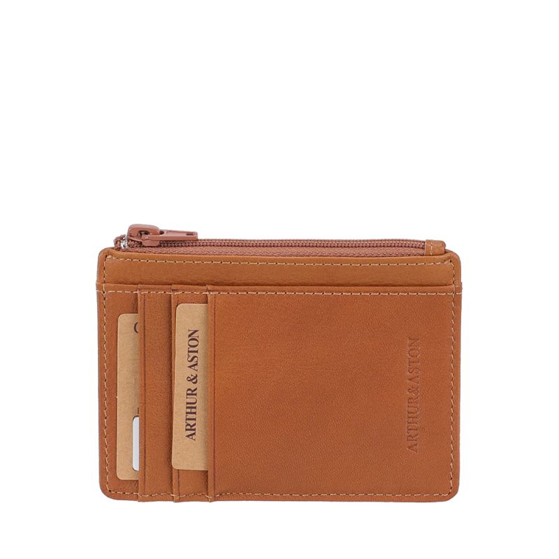 Petit Porte-Cartes Zippé Léon en Cuir