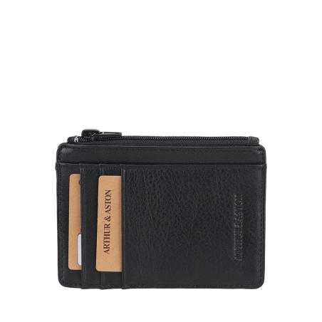 Petit Porte-Cartes Zippé Léon en Cuir