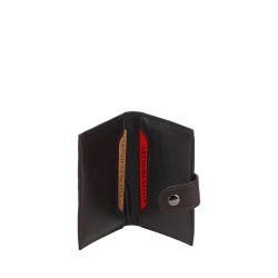 Porte-Cartes à Rabat Pression Léon en Cuir