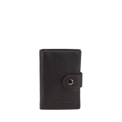 Porte-Cartes à Rabat Pression Léon en Cuir