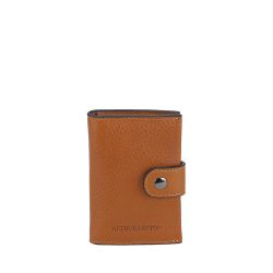 Porte-Cartes à Rabat Pression Léon en Cuir