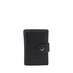 Porte-Cartes à Rabat Pression Léon en Cuir