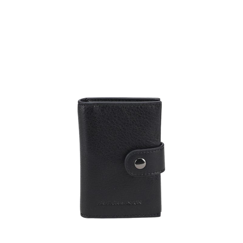 Porte-Cartes à Rabat Pression Léon en Cuir