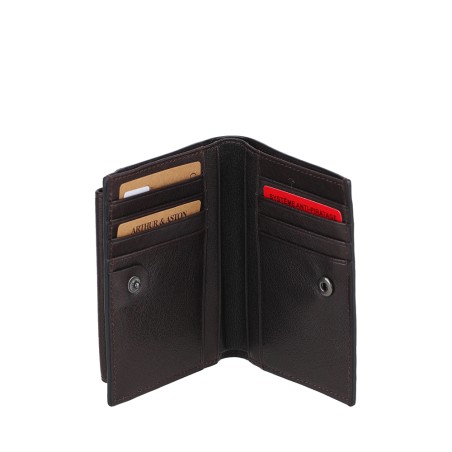 Porte-Cartes Fermé Pression Léon en Cuir