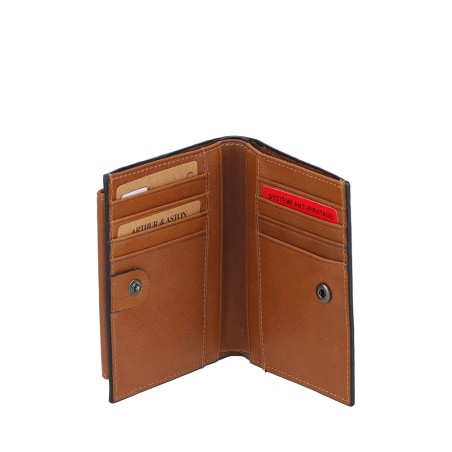Porte-Cartes Fermé Pression Léon en Cuir
