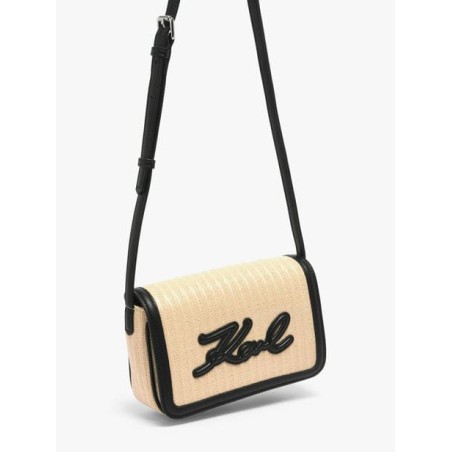 Sac Bandoulière K Signature Raphia