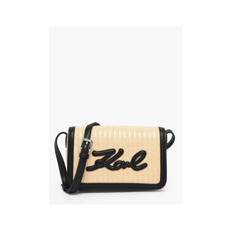 Sac Bandoulière K Signature Raphia