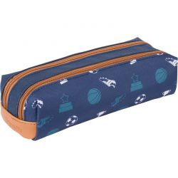 Trousse Double Les Fantaisies Paco Bleu