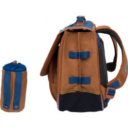 Cartable 38cm Les Signatures Nils Bleu/Camel