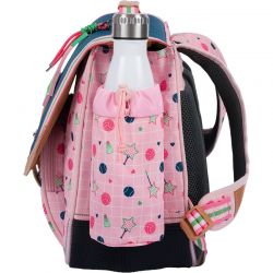 Cartable 38cm Les Fantaisies Caroline Vert/Rose