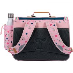 Cartable 38cm Les Fantaisies Caroline Vert/Rose