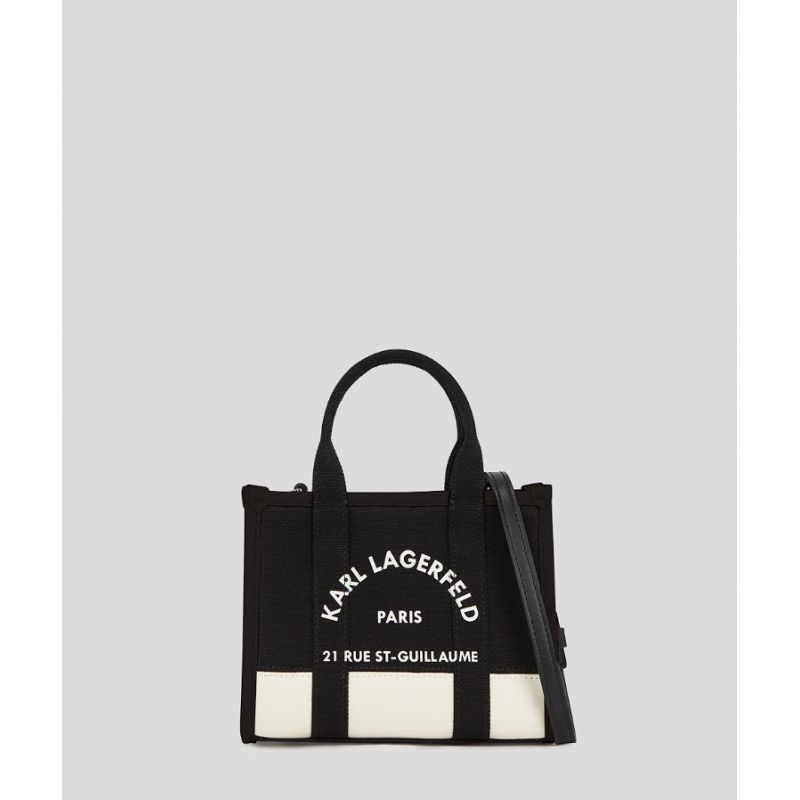 Mini Sac cabas Rue Saint-Guillaume Bicolore en Toile