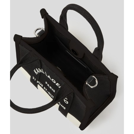 Mini Sac cabas Rue Saint-Guillaume Bicolore en Toile