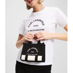Mini Sac cabas Rue Saint-Guillaume Bicolore en Toile