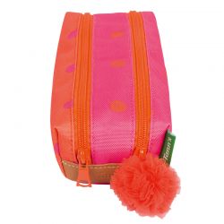 Trousse Double Sidonie Rose/Orange