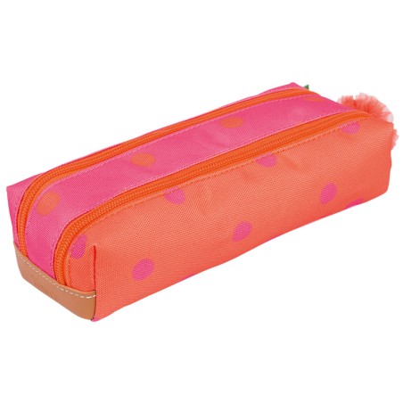 Trousse Double Sidonie Rose/Orange