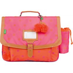 Cartable 38cm Sidonie Rose/Orange