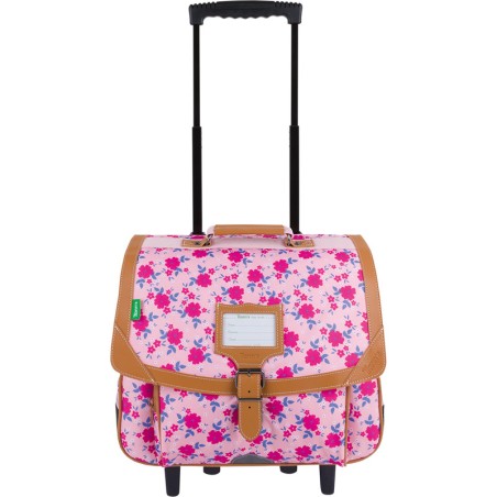 Cartable à Roulettes 38cm Aurore Rose