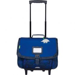 Cartable à Roulettes 38cm Basile Bleu