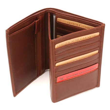 Grand Portefeuille Pablo en Cuir Plongé