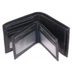 Portefeuille Italien et Porte-Cartes Pablo en Cuir Plongé