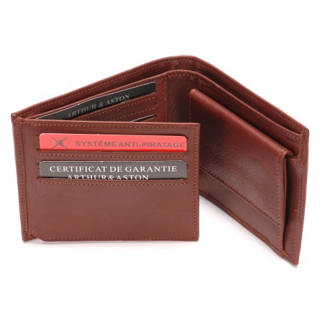 Portefeuille Italien Pablo en Cuir Plongé