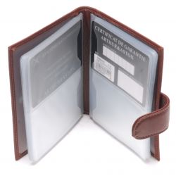 Grand Porte-Cartes à Pression Pablo en Cuir Plongé