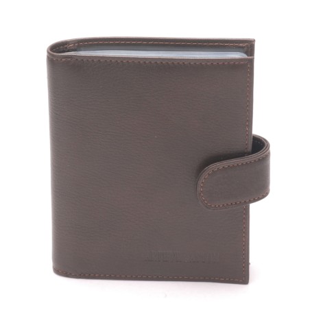 Grand Porte-Cartes à Pression Pablo en Cuir Plongé