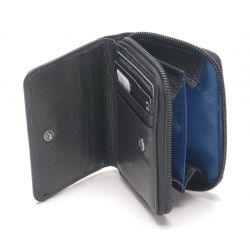 Petit Porte-Monnaie et Cartes Pablo en Cuir Plongé