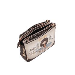 Sac Bandoulière 3 Compartiments Tulip en Synthétique
