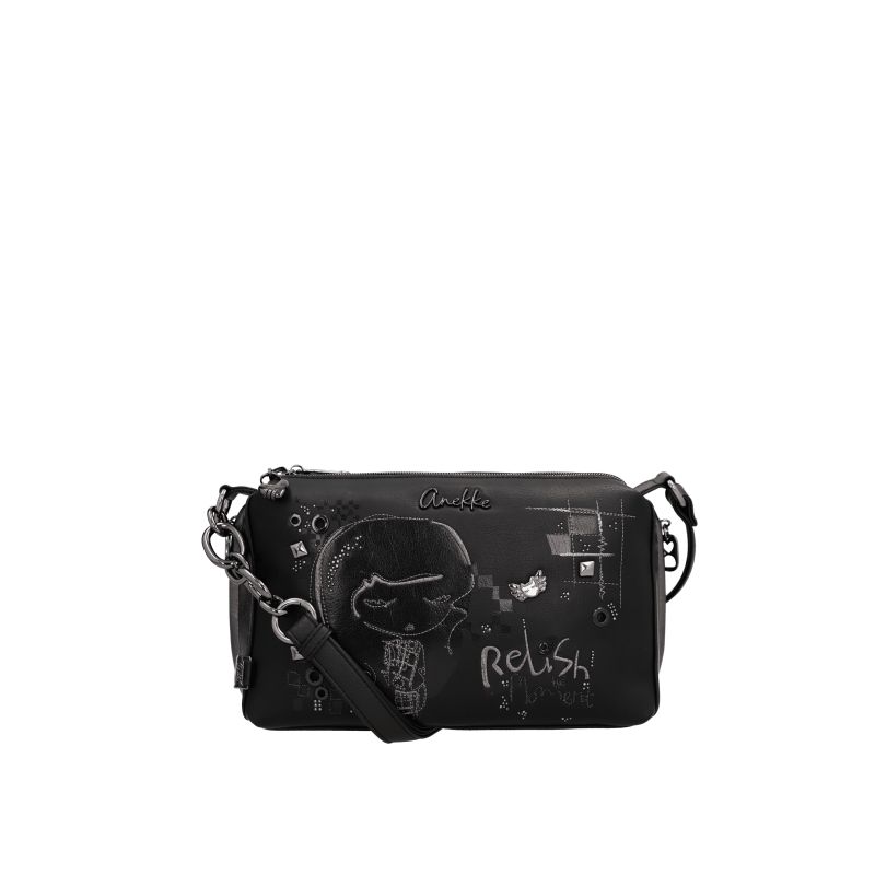 Sac Bandoulière Rectangulaire 3 Compartiments Iron en Synthétique