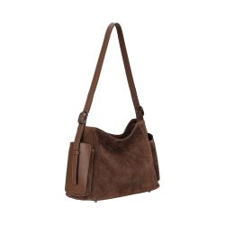 Sac Porté Epaule Réglable Maya en Cuir Suède