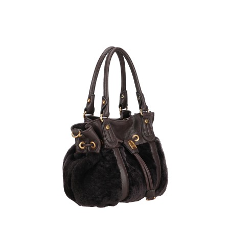 Sac Epaule S Ivy en Peau Lainée