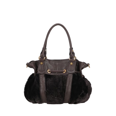 Sac Epaule S Ivy en Peau Lainée
