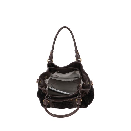 Sac Epaule S Ivy en Peau Lainée