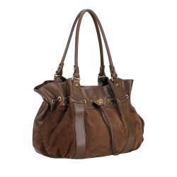 Grand Sac Epaule XL Camille Suède en Cuir