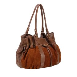Grand Sac Epaule XL Camille Suède en Cuir