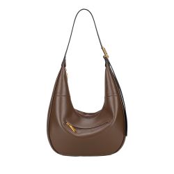 Sac Epaule Demi-Lune Camille Suède en Cuir