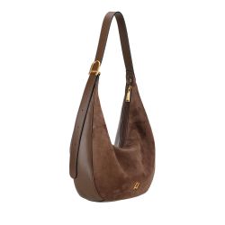Sac Epaule Demi-Lune Camille Suède en Cuir