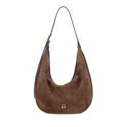 Sac Epaule Demi-Lune Camille Suède en Cuir