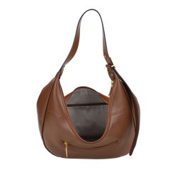 Sac Epaule Demi-Lune Camille Suède en Cuir