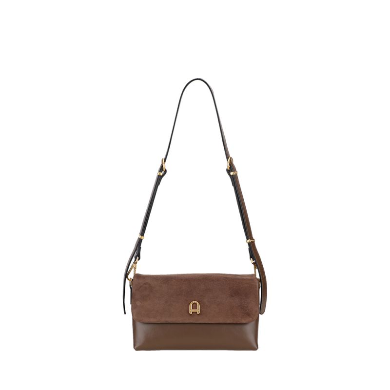 Pochette Bandoulière Camille Suède en Cuir