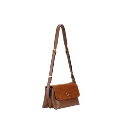 Pochette Bandoulière Camille Suède en Cuir