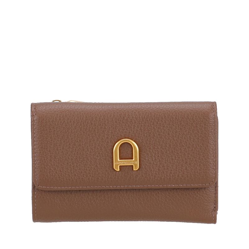 Portefeuille zippé cuir Camille