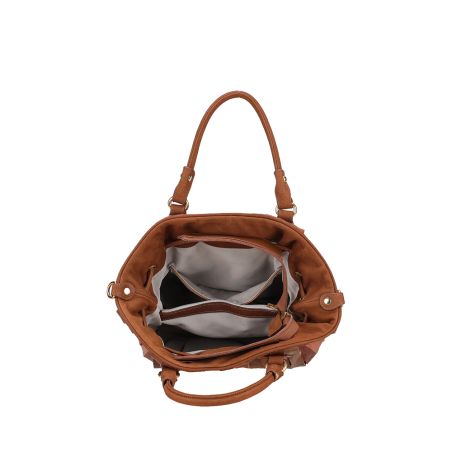 Sac à Main Bourse Patchwork en Cuir