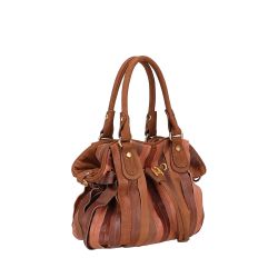 Sac à Main Bourse Patchwork en Cuir