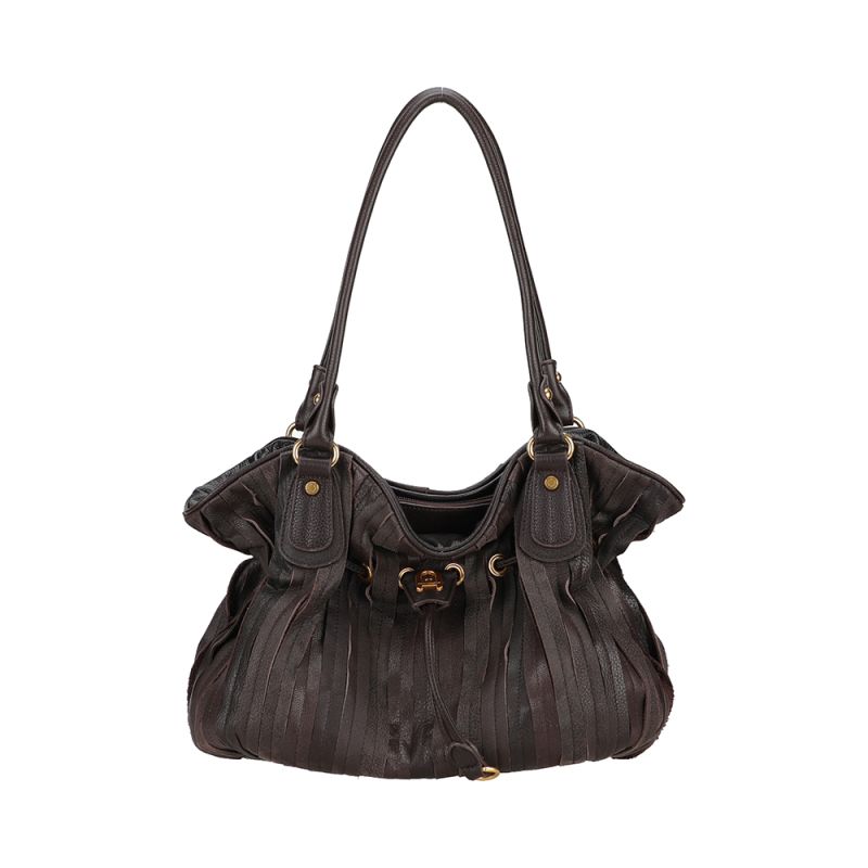 Sac Porté Epaule Bourse Patchwork en Cuir
