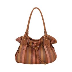 Sac Porté Epaule Bourse Patchwork en Cuir