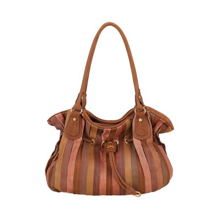 Sac Porté Epaule Bourse Patchwork en Cuir